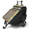 Image 1 : Victorian Metal Coal Scuttle w Ceramic Handle & Gilded Edges 20" Tall