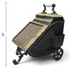 Image 2 : Victorian Metal Coal Scuttle w Ceramic Handle & Gilded Edges 20" Tall