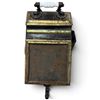 Image 4 : Victorian Metal Coal Scuttle w Ceramic Handle & Gilded Edges 20" Tall