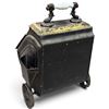 Image 6 : Victorian Metal Coal Scuttle w Ceramic Handle & Gilded Edges 20" Tall