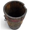 Image 3 : Antique Wooden Barrel w Multicolored Paint & Iron Handle 20" Tall