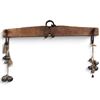 Image 1 : Wooden Yoke w Metal Bells & Braided Cords & Bells 41" Long