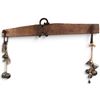 Image 3 : Wooden Yoke w Metal Bells & Braided Cords & Bells 41" Long