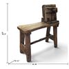 Image 2 : Antique Wooden Saddle Maker's Stitching Horse with Clamp Vise, Primitive Bench, 30x11x32.5 in
