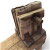 Image 3 : Antique Wooden Saddle Maker's Stitching Horse with Clamp Vise, Primitive Bench, 30x11x32.5 in