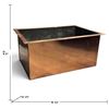 Image 2 : Rectangular Copper Planter Box 22x15x9.5"