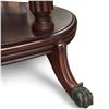 Image 5 : Oval Two-Tier Mahogany Coffee Table with Curved Legs & Lower Shelf, Classic Design, 44x30.5x18 in