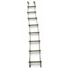 Image 1 : Antique Ladder w Wooden Rungs Wrapped in Rope & Metal Cable Construction 100" Long 15" wide