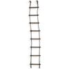 Image 3 : Antique Ladder w Wooden Rungs Wrapped in Rope & Metal Cable Construction 100" Long 15" wide