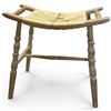 Image 1 : Wooden Stool w Woven Rush Seat 19x12x18"