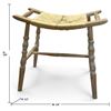 Image 2 : Wooden Stool w Woven Rush Seat 19x12x18"