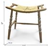 Image 3 : Wooden Stool w Woven Rush Seat 19x12x18"