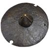 Image 1 : Antique Tribal Hide Shield with Wood Grip & Lash Bindings, Round Form, 20.5-Inch Diameter
