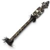 Image 1 : Oceanic Ceremonial Staff w Carved Figure & Shell Inlays 46" Long