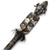 Image 2 : Oceanic Ceremonial Staff w Carved Figure & Shell Inlays 46" Long