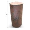 Image 2 : Rustic Metal Painted Cylinder w Lid & Handles 22" Tall Umbrella Stand/Waste Basket