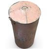 Image 3 : Rustic Metal Painted Cylinder w Lid & Handles 22" Tall Umbrella Stand/Waste Basket