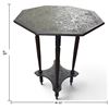 Image 2 : Carved Wooden Octagonal Side Table w Geometric Patterns 22x22x29"