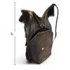 Image 2 : Tribal Woven Backpack with Plant-Fiber Fringe & Hide Front Pocket, Indigenous Style, 23x14 Inches