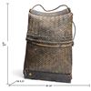 Image 2 : Traditional Woven Bamboo Basket w Wooden Top & Bottom 10x5.5x14"