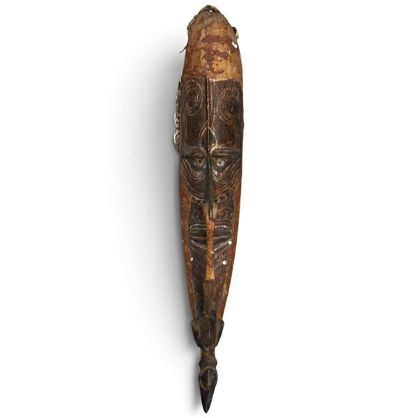 Carved Papua New Guinea Yam Mask 24" Long