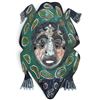 Image 1 : Antique Guerrero Hammered Copper Frog Dance Mask, La Parota Tradition, 15 Inches Long