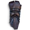 Image 1 : Hand-Carved Leather Sculpture with Man's Face & Woman's Figure in Beard, Folk Art, 12 Inches