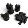 Image 2 : Set of Burmese Bronze Opium Weights, Hintha Bird & Toad Forms, Traditional Cast Types, 2.5 in