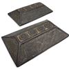 Image 5 : African Carved Wood Decorative Panels & Figural Horse-Head Vessel, Geometric Designs, 11 Inch Horse