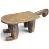 Image 4 : Ethiopian Carved Wood Neck Rest, Animal-Form Stool & Modified Coiled Metal Horn, Ethnographic Group.