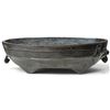 Image 6 : Chinese Incense Burner, Carved Wood Box & Bronze Oval Dish, Asian Decorative Objects, Dish 8 Inches.