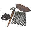 Image 2 : Assorted Carved & Metal Decorative Items w Wooden Dagger