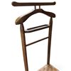 Image 2 : Vintage Mid-Century Gentleman's Valet Chair, Wood Suit Hanger & Woven Fiber Seat, 48 Inches Tall