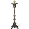 Image 1 : Ornate Bronze Floor Lamp w Decorative Base & Brass Socket 37" Tall