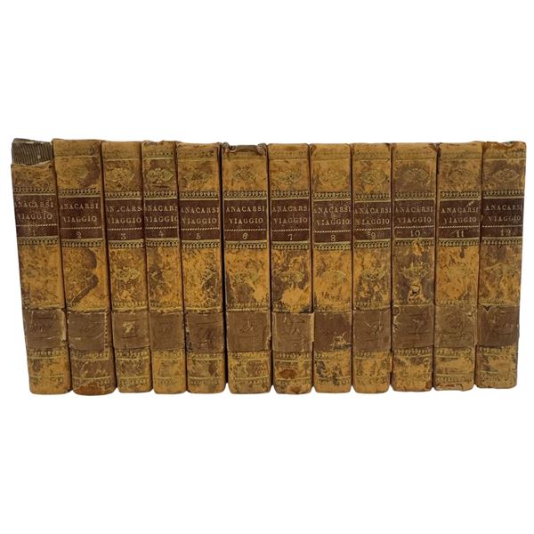 Viaggio d'Anacarsi Il Giovine Nella Grecia by Antonio Zatta 12 Volumes 1792 1st Italian Edition