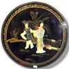 Image 3 : Pair Chinese Carved Soapstone Round Wall Plaques on Wood Backings, 14 Inch Diameter, Asian Art Decor