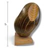 Image 2 : Attributed to Michael Minot Wood Egg Sculpture on Stand, Unsigned, 12 Inches Tall, Canadian Folk Art