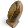 Image 3 : Attributed to Michael Minot Wood Egg Sculpture on Stand, Unsigned, 12 Inches Tall, Canadian Folk Art