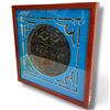 Image 3 : Chinese Door Lock with Fish Handles, Framed in Shadow Box, 16 x 16 Inches, Asian Decorative Hardware