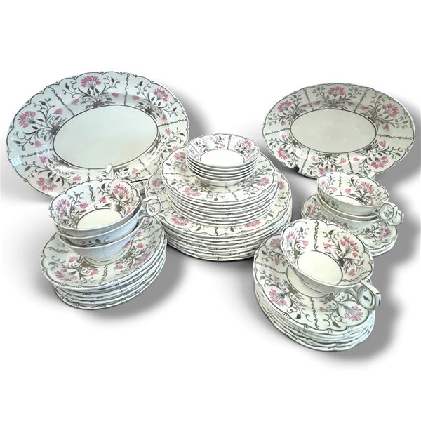 Wedgwood "Pink Papyrus" Bone China Dinnerware Set -  46 Pieces