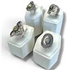 Image 1 : 4 New Rings * all stamped .925 * (Opal, Amethyst Crystal, Moonstone & Dendritic Agate with Fern Incl