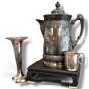 Image 1 : Silverplate & Triple Plate Victorian Style Tea Set, Vase & Coasters