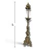 Image 2 : Ornate Carved Floor Lamp w Metallic Finish 26" Tall