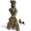 Image 3 : Ornate Carved Floor Lamp w Metallic Finish 26" Tall