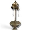 Image 4 : Ornate Carved Floor Lamp w Metallic Finish 26" Tall