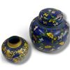 Image 3 : Pair of Chinese Cloisonné Enamel Vases Floral & Scroll Designs Tallest is 7.5" Tall