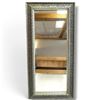 Image 1 : Ornate Rectangular Wall Mirror w Decorative Floral Frame 11.5x23.5"