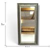 Image 2 : Ornate Rectangular Wall Mirror w Decorative Floral Frame 11.5x23.5"