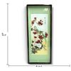 Image 2 : Framed 3D Chinese Ceramic Art w Parrot & Flowers 12.5x31.5"