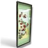 Image 3 : Framed 3D Chinese Ceramic Art w Parrot & Flowers 12.5x31.5"